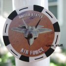 MILITARY AIR FORCE FIGHTER JET POKER CHIP FRIDGE MAGNET STRONG!