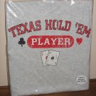 Texas Hold 'em Player Poker T-Shirt Vintage Retro Look Aces Men's XL New!