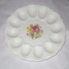 Deviled EGG Plate Tray Serving Platter E&R American Artware Porcelain Floral Vintage