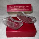 2 RETRO Lindshammar Sweden Glass Napkin Holder Ashtray