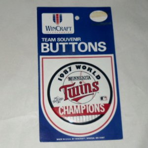 MN TWINS AL Baseball 1987 World Series Pinback Pin