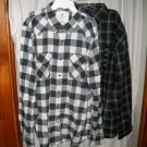 2 NWT Plaid Men's XL LS Shirts Button Down American Eagle St Johns Bay Youth Skater Dress