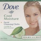 Dove Cool Moisture facial cleansing cloths..Refill Pack (30 soft cloths) DOVE339002