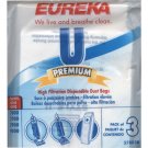 Eureka 57802B High Filtration Disposable Dust Bags, Pack of 3, U Premium EURE001107