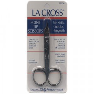 LA Cross Point Tip Scissors, For Nails, Cuticles, Hangnails, One Scissor LACR012012