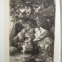 The Holy Family Steel Engraving  1800's