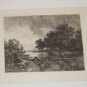 Sunset Steel Engraving 1800's