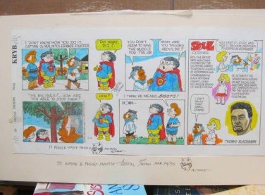 Original artwork for Wee Pals Sunday comic strip  Turner Morrie