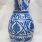 Vintage Sangria Pitcher Blue & White