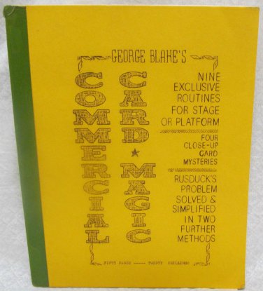 Commercial Card Magic by Blake, George