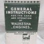 General Instruction Manual for Waukesha Engines