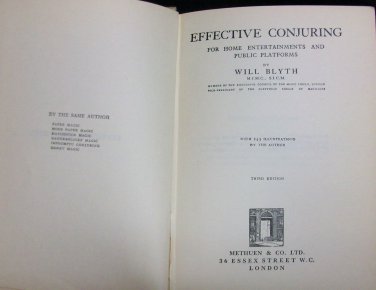 Effective Conjuring by Blyth Will