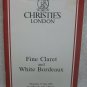 Christies Fine Claret and White Bordeaux July 1986