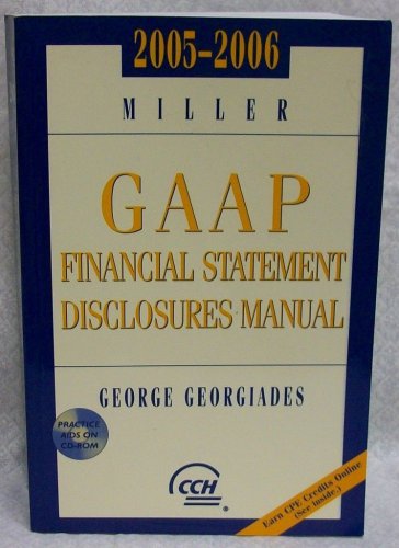 GAAP Financial Statement Disclosures Manual