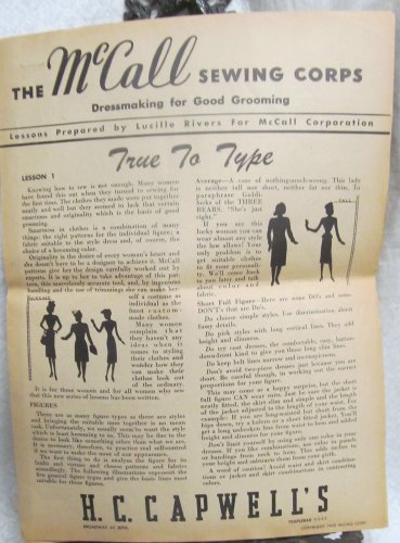 McCall Sewing Corps Dressmaking for Good Grooming