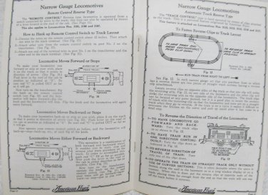 Instructions American Flyer Trains