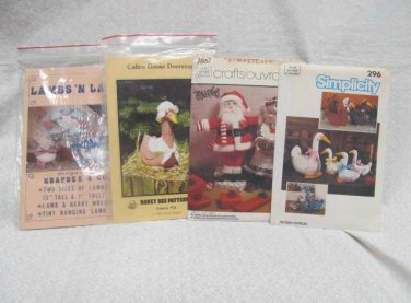 Craft Patterns (12) Lambs, Geese, Chickens, Wreaths, Baskets