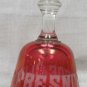 Fresno Trade Club Bell Cranberry Glass
