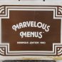 Marvelous Menus SF Peninsula Edition 1980