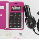 Verizon OEM Car DC Charger+Pink Snap-On Case LG enV2 VX9100