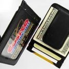Leather Wallet Magnetic Money Clip Money Business Card Holder