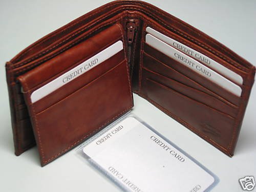Hand Crafted Fine Leather Bi-fold Men's Man Wallet Card Holder