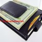 Men's Leather Wallet Money Clip ID Credit Cards Holder B