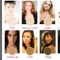 21pc Mineral makeup kit foundation eye shadow pink brushes-Fairly light-Light-Medium-Tan-Dark-Deep