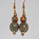 Gold & Blue earring