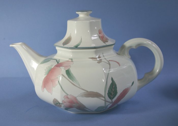 Mikasa China Silk Flowers Teapot & Lid