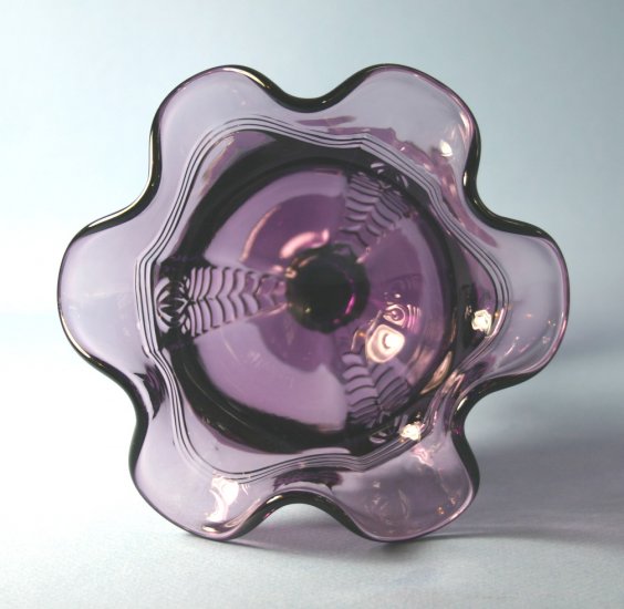 Fenton Glass EMPRESS 9229 Plum Footed Open Jam/Jelly