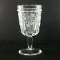 US Glass Co. Beaded Grape (California) Clear Water Goblet