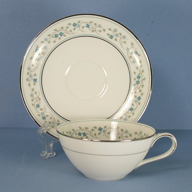 Noritake Marlene Flat Cup and Saucer Set