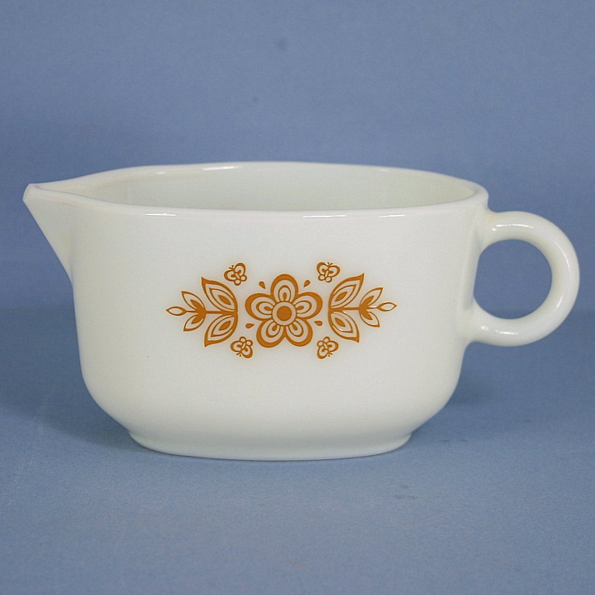 Corning Pyrex Butterfly Gold Gravy Boat Only