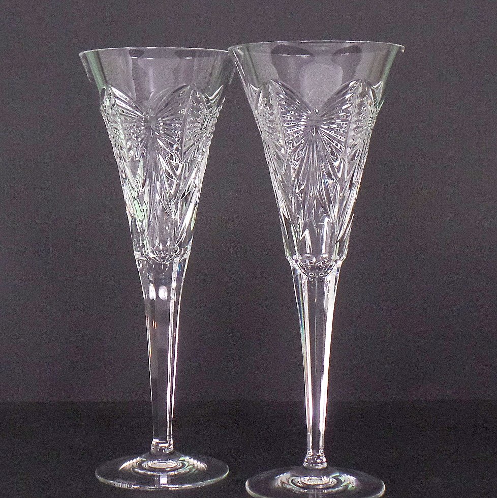 Waterford Millennium Champagne Flute - Pair of Happiness