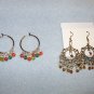 metal earrings with accents