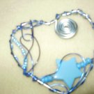 blue aluminum necklace