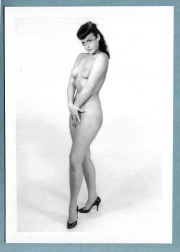 BETTY PAGE TOPLESS NUDE BREASTS NEW REPRINT 5X7  #234