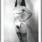 BETTY PAGE TOTALLY NUDE BREASTS HAIRY PUSSY NEW REPRINT 5X7  #594