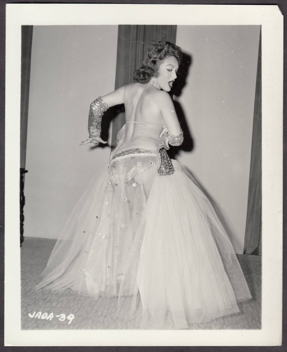 INFAMOUS STRIPPER JADA CONFORTO IRVING KLAW VINTAGE ORIGINAL PHOTO 4X5 1950'S #39
