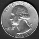 1964-D WASINGTON QUARTER CIRCULATED CONDITION 90% SILVER COIN