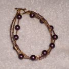 purple and brown bracelet