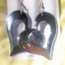 Silver Open Heart Earrings