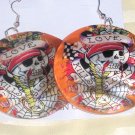 "Love Kills" Orange Earrings
