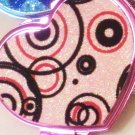 Pink Mirror with black swirls