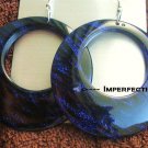 Imperfect purple gliter earrings