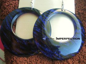 Imperfect purple gliter earrings