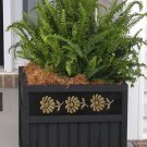 15" Black Daisy Planter