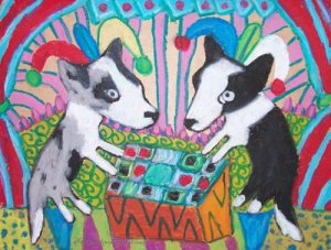 Cardigan Jesters Playing Checkers