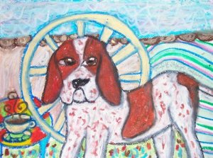 American English Coonhound Coffee Break